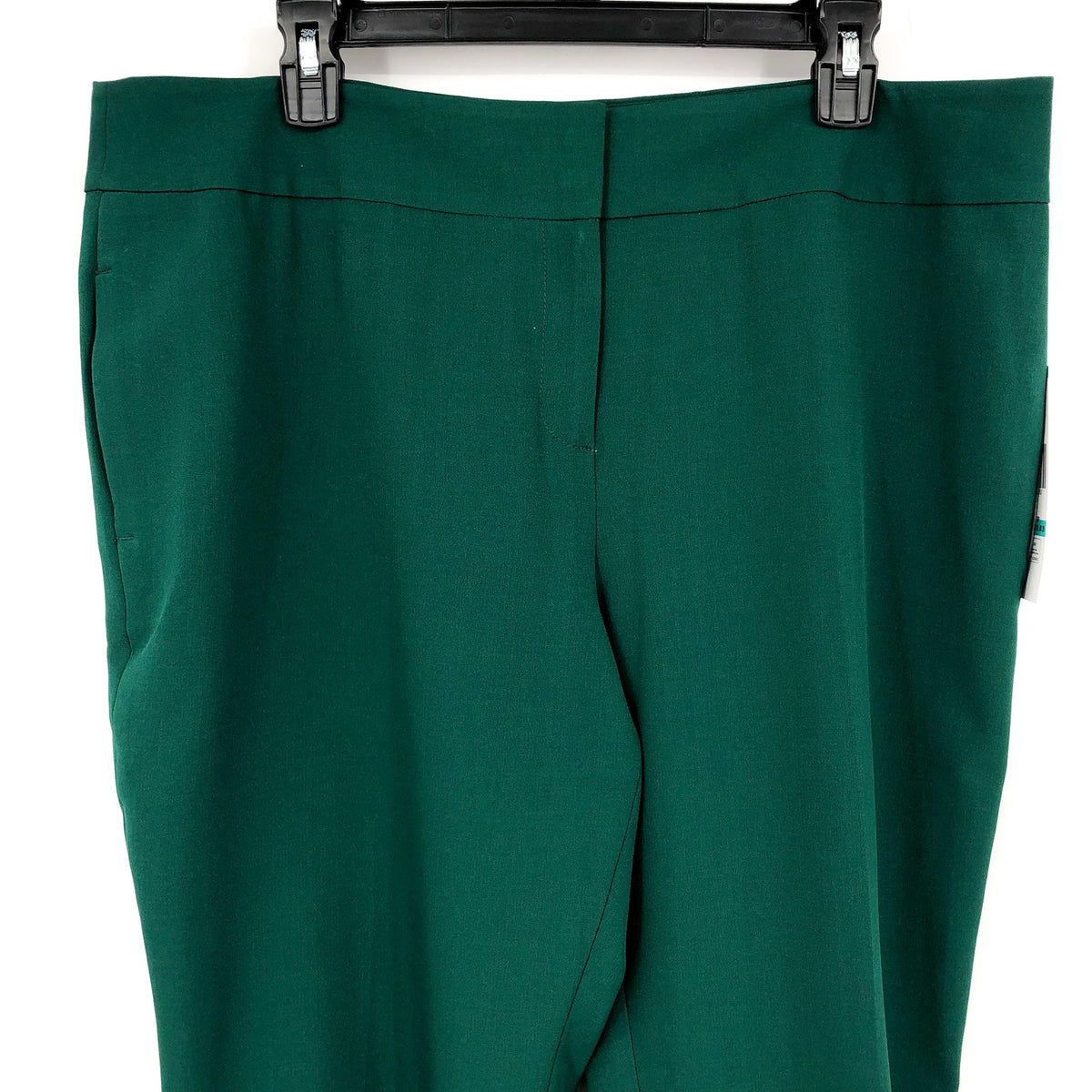 LE SUIT Womens Slim Straight Suit Pants Size 16 Petite Emerald Green Stretch NWT