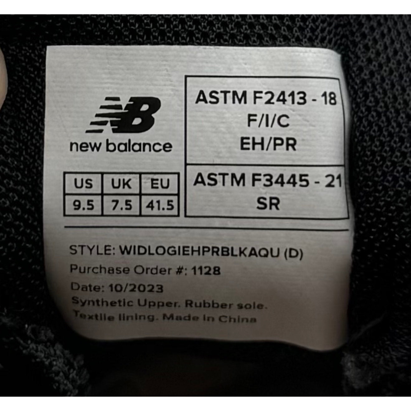 New Balance Womens Logic Work Shoes US 9.5 WIDE Black Comp Toe EH PR SR NWOB