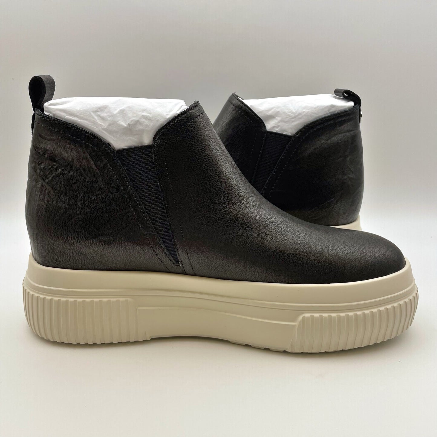 J/Slides Women's Wendie Bootie Size 8.5 Black Leather Slip On Waterproof NIB