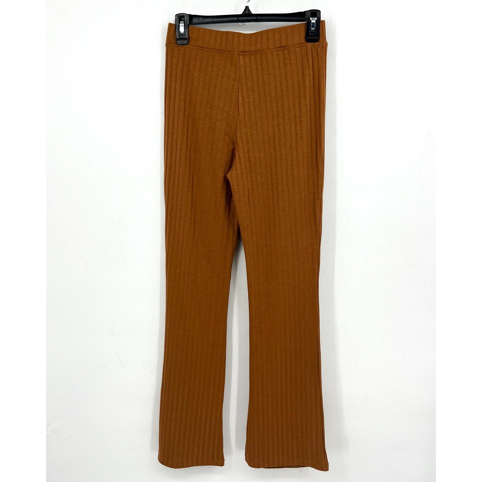 BP. Women's Casual Straight Leg Ribbed Knit Pants Small Brown Copper Stretch NWT