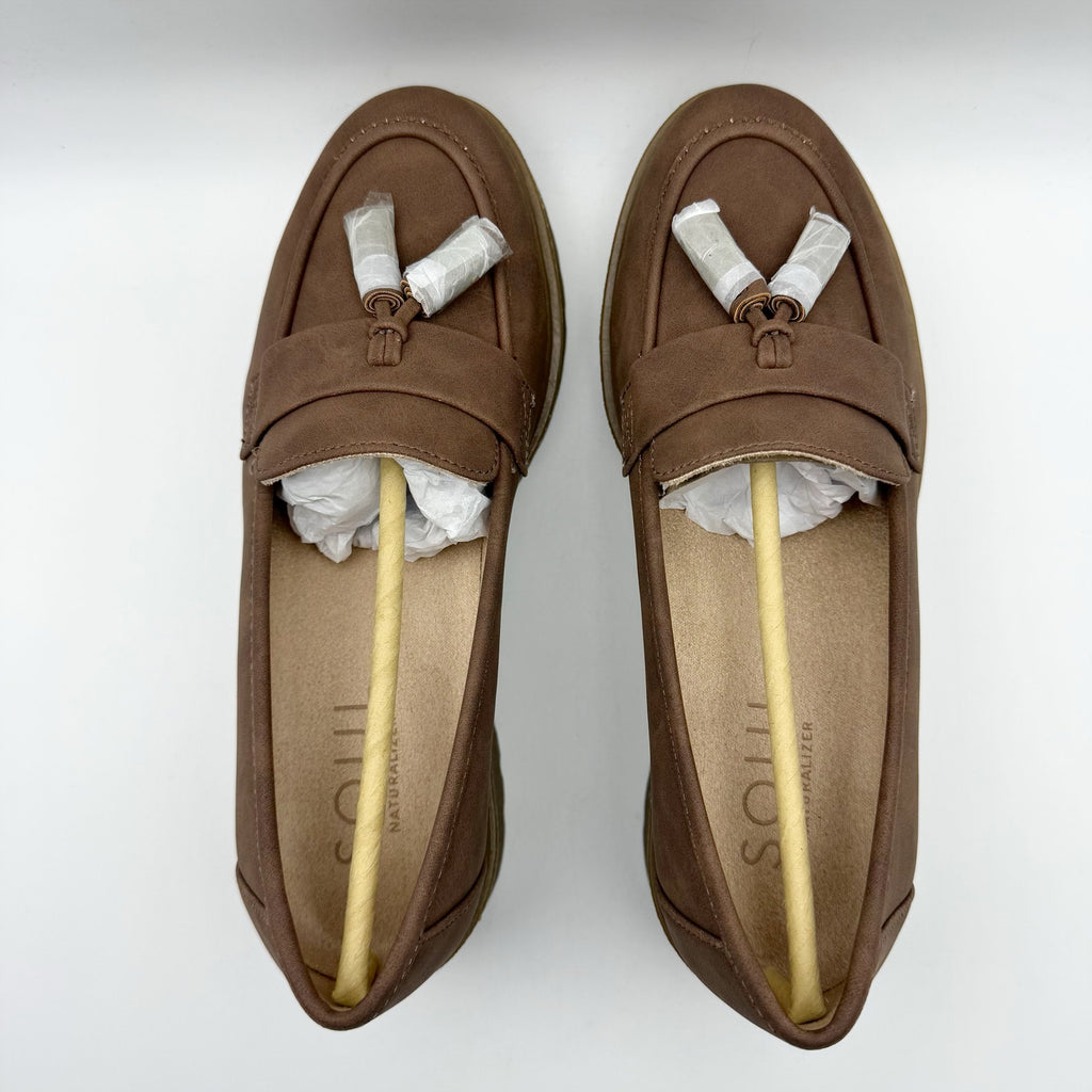 Soul Naturalizer Womens Josie Loafers US 9 Wide EU 40 Brown Slip On NIB