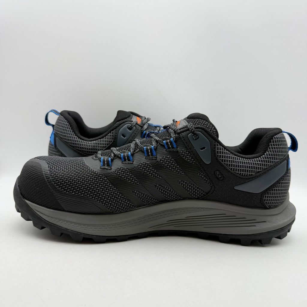 Merrell Mens Nova 3 Work Sneakers US 11.5 Black Blue SR Comp Toe Shoes NIB