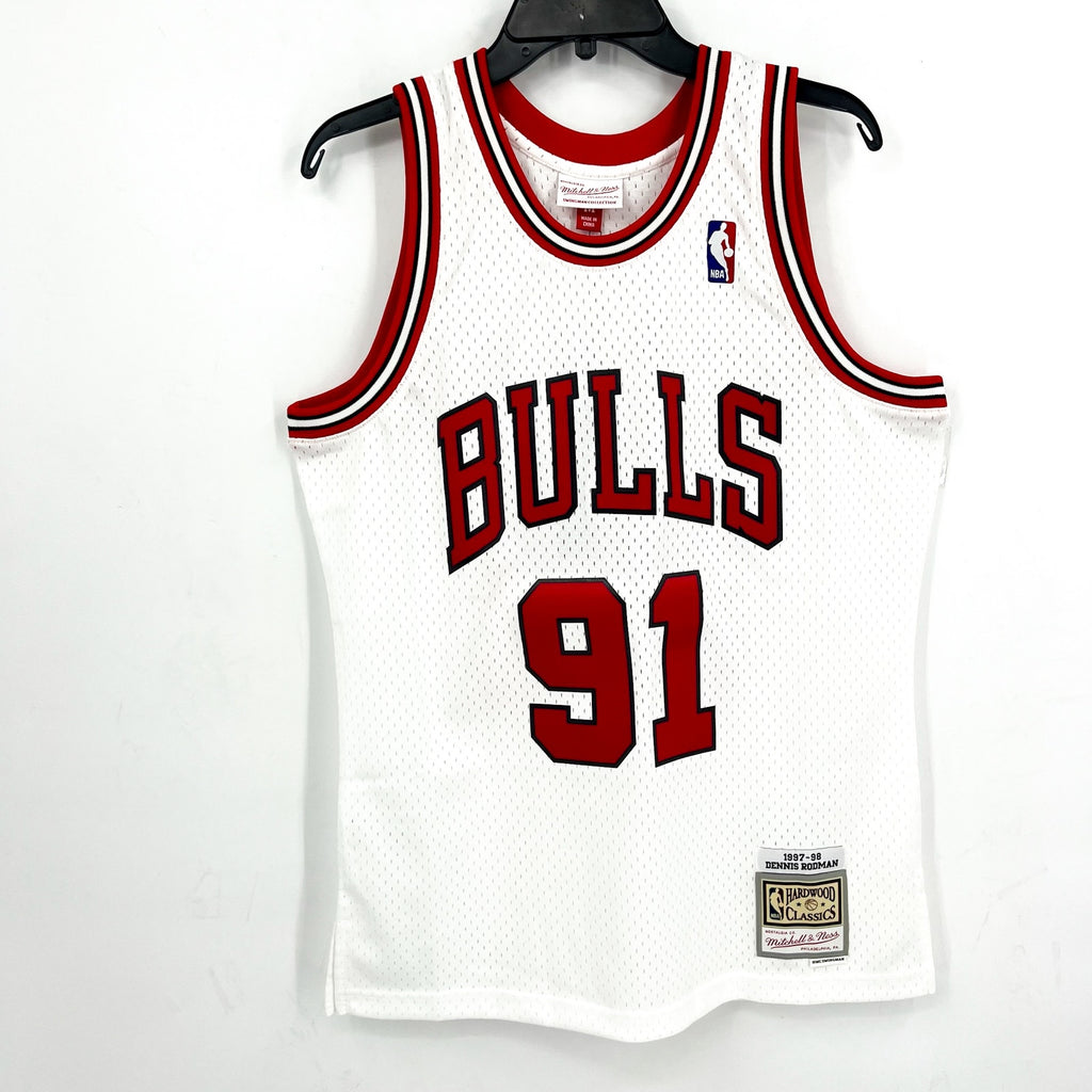 MITCHELL & NESS Rodman 1997-98 Chicago Bulls Swingman Jersey Medium White NWT