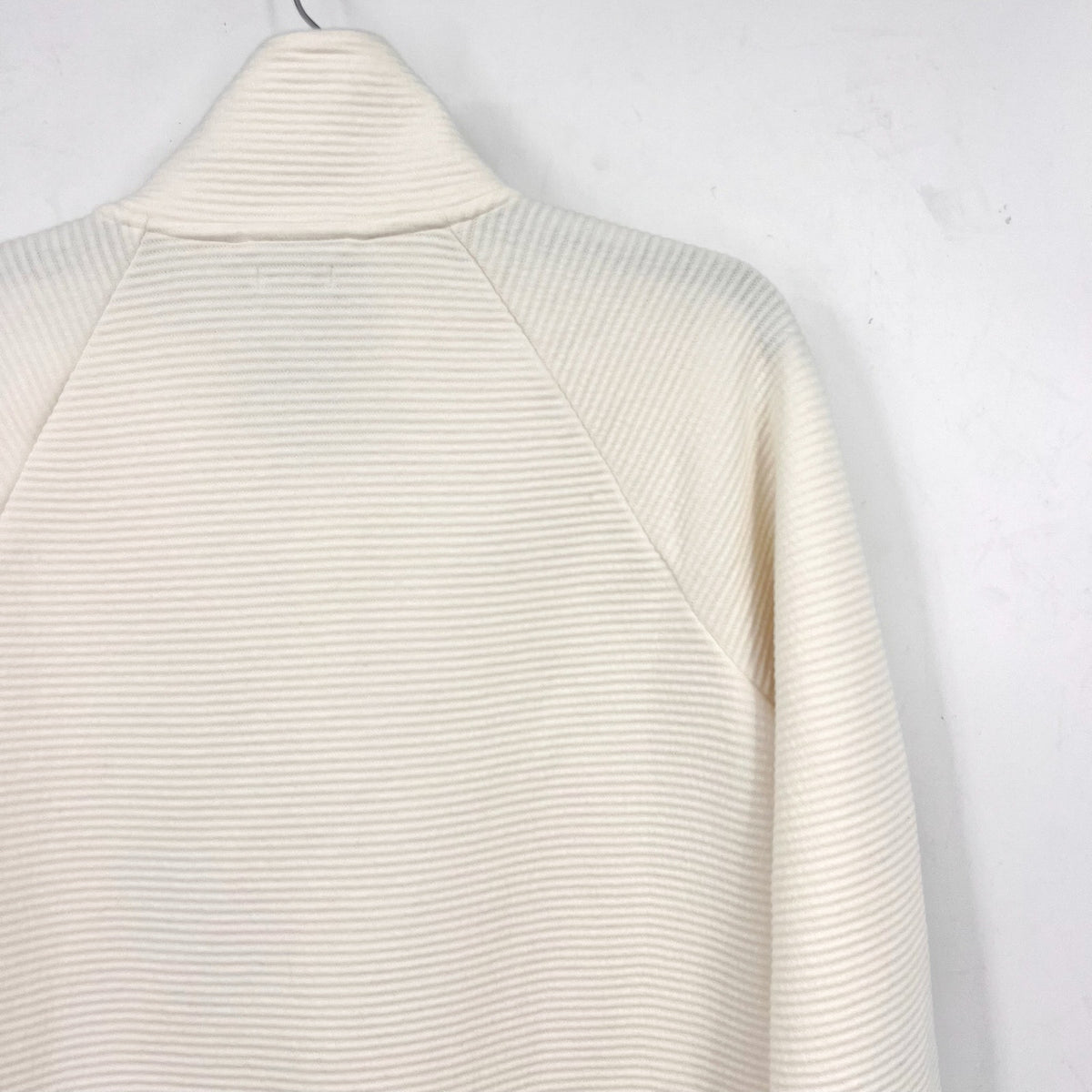 L.L BEAN Womens Lakewashed Full-Zip Sweater Medium White Sea Salt NWT