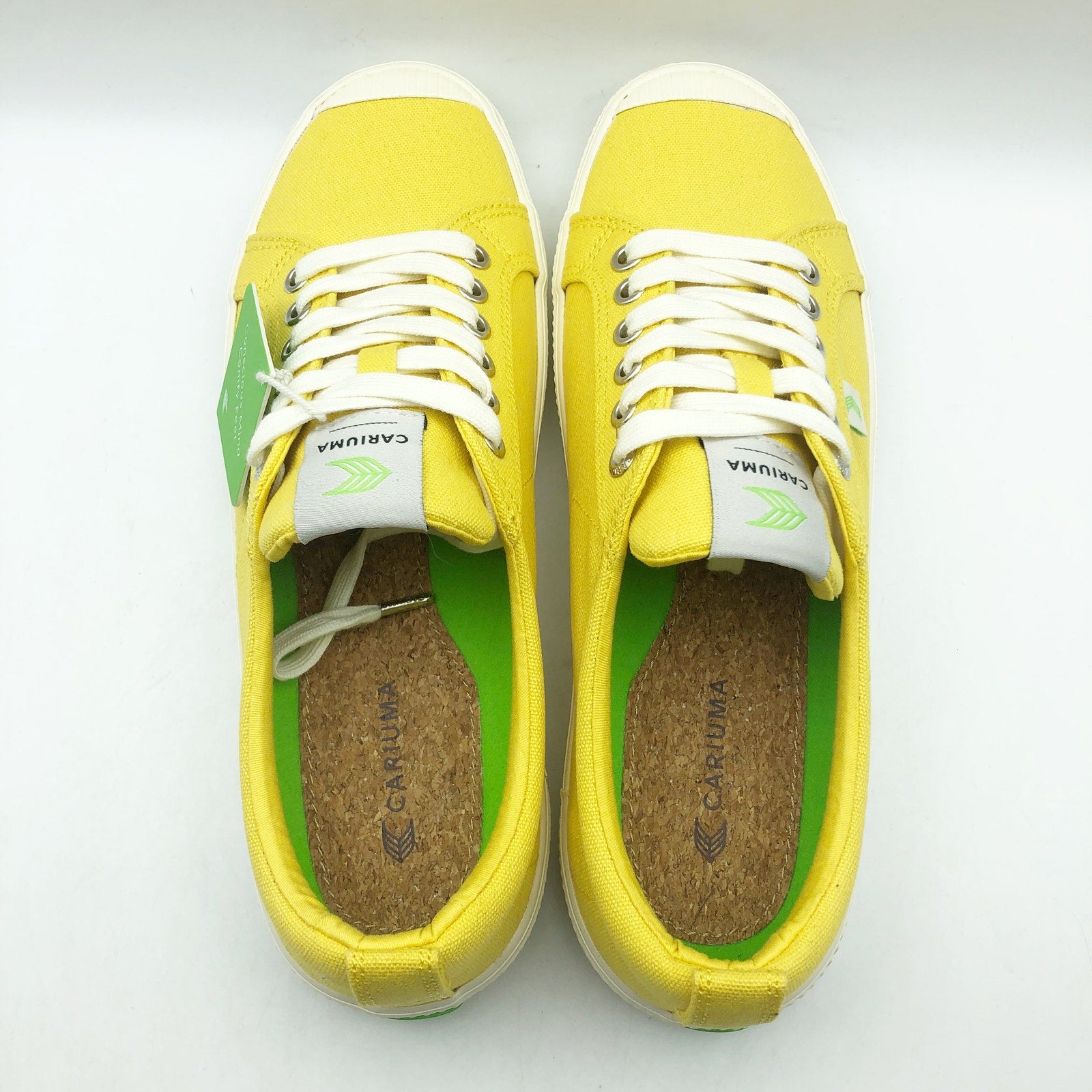 Cariuma OCA Low Canvas Sneaker Men's 9 Women's 10.5 Yellow Organic Cotton NIB