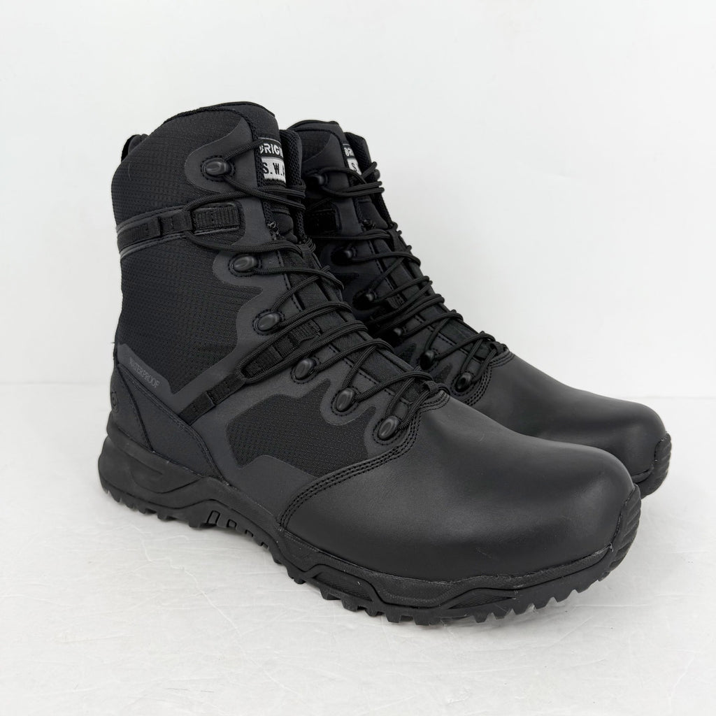 Original S.W.A.T. Mens Alpha Fury 8" Boots 16 Wide Black Waterproof Leather NIB