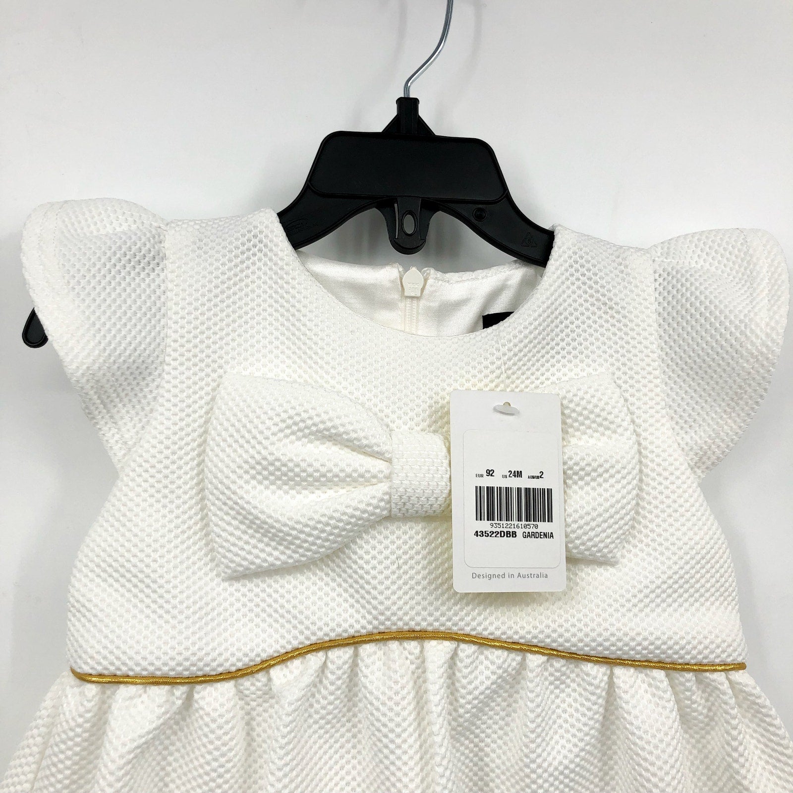 BARDOT Toddler Girls Waffle-Knit Mini Dress 24 Months Gardenia White NWT