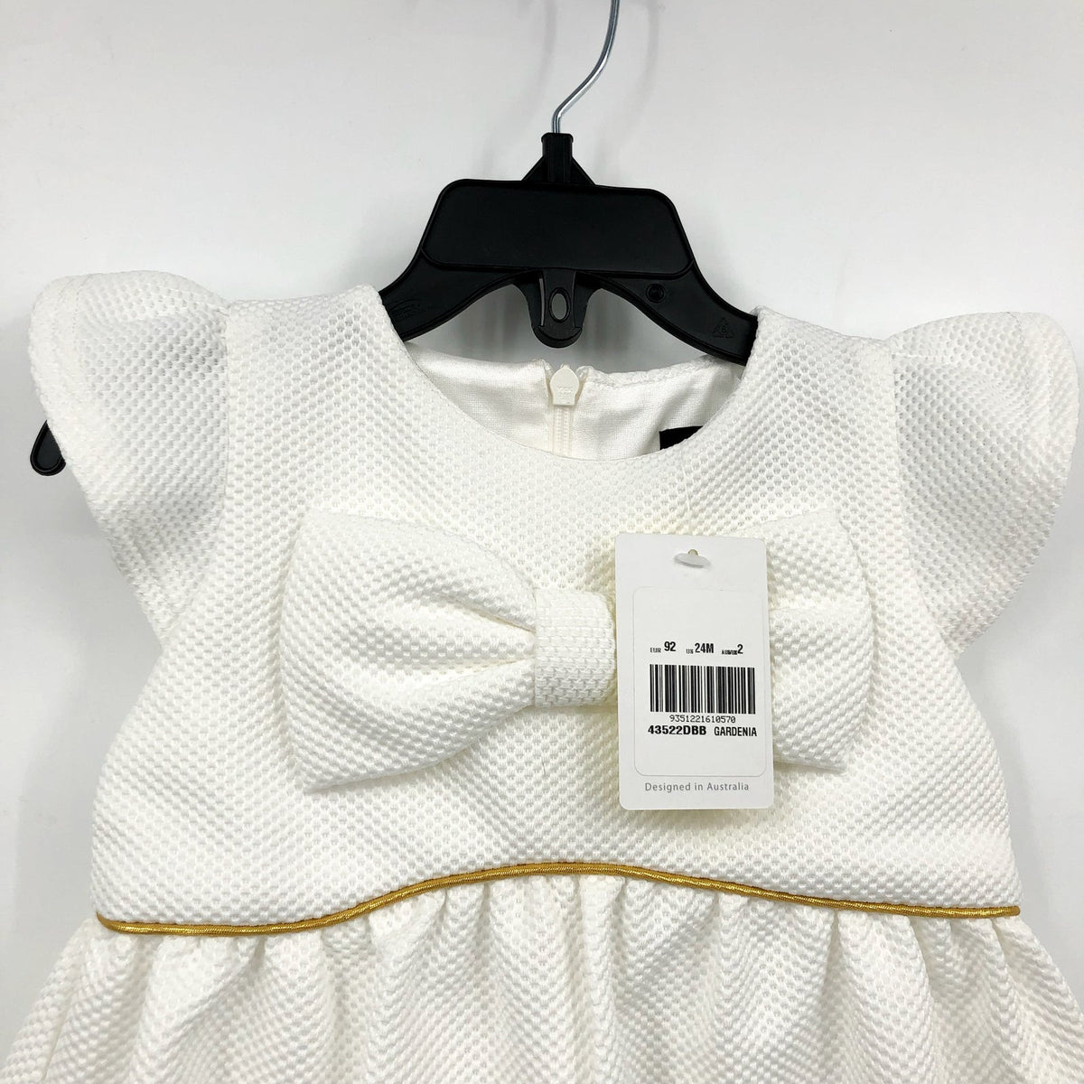 BARDOT Toddler Girls Waffle-Knit Mini Dress 24 Months Gardenia White NWT