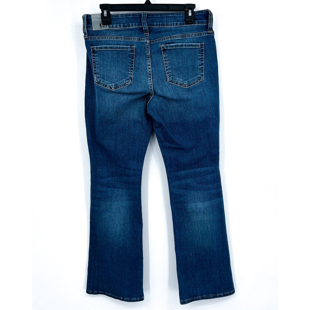KUT FROM THE KLOTH Natalie Bootcut Jeans 8 PETITE Studious Blue Mid Rise NWT