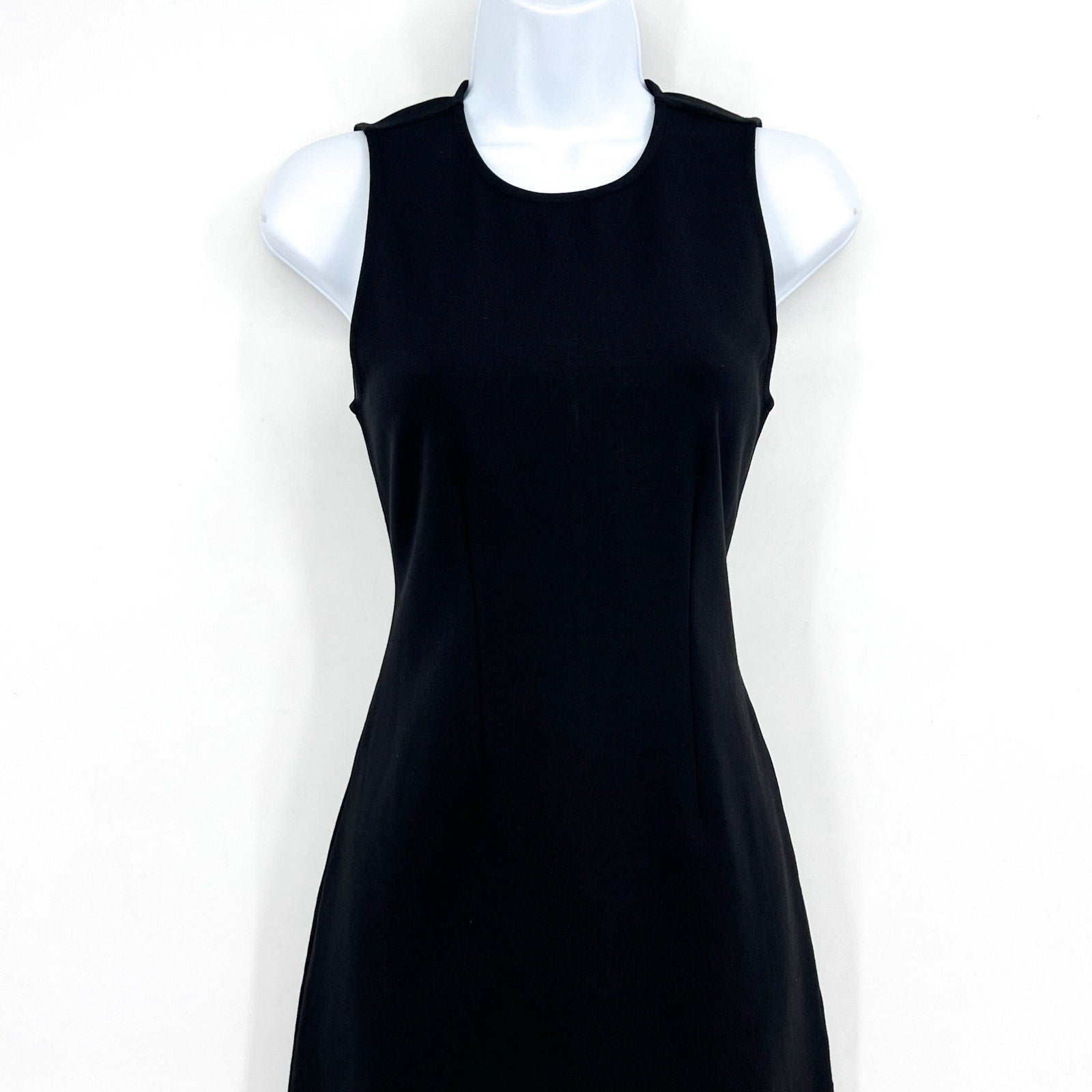 EVERLANE Women's The Dream '90s Shift Dress XL Black Sleeveless Stretch NWT