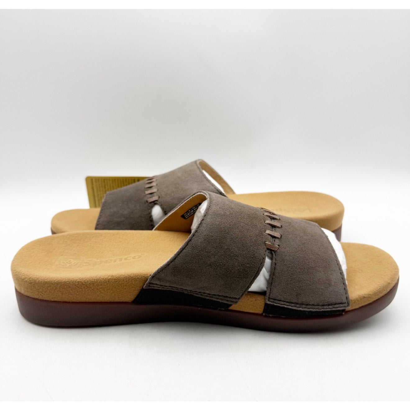 Spenco Women's Twilight Woven Slide Sandals Size 9.5 Brown French Roast NIB