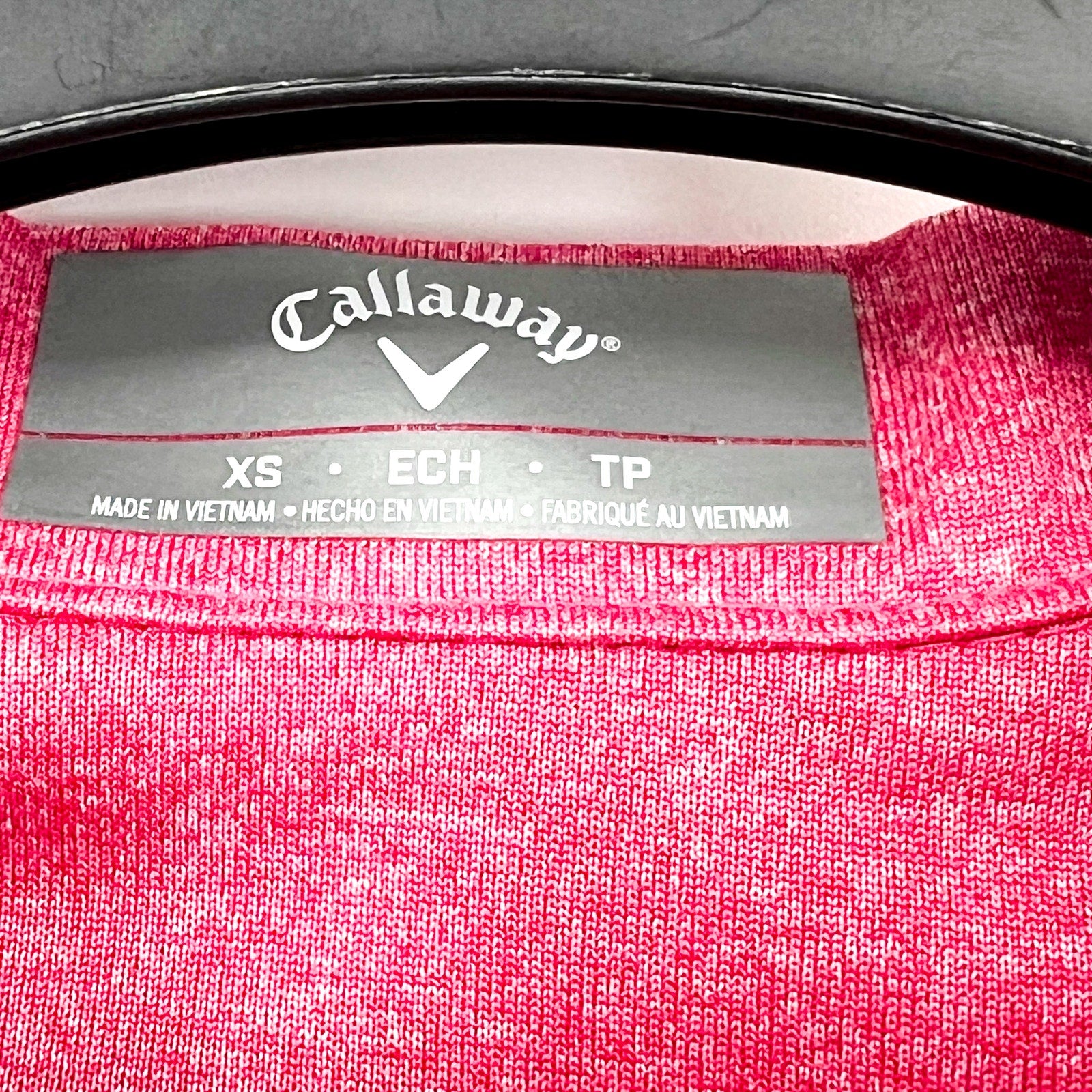 CALLAWAY Womens Sleeveless Polo Shirt XS Pink Peacock 1/4 Zip Golf NWT