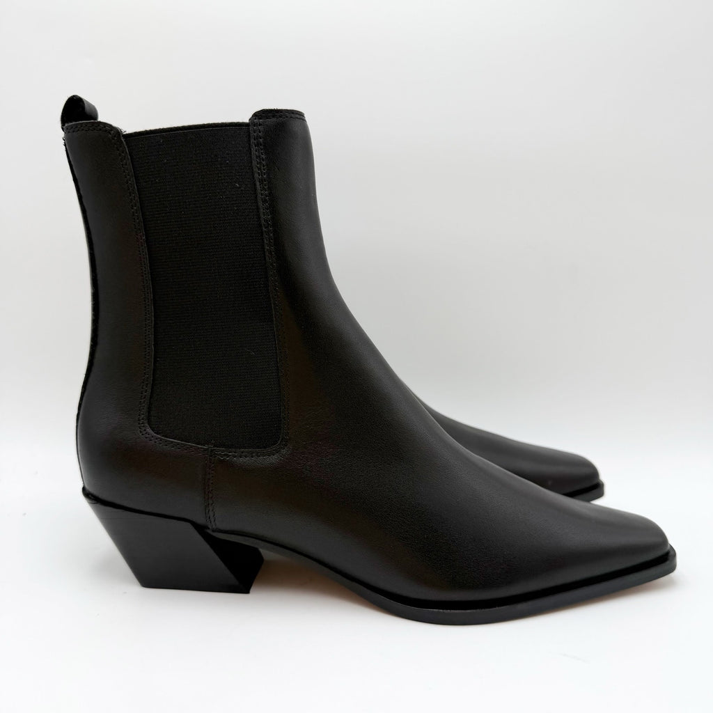 Steve Madden Womens Evan Ankle Booties Size 9.5 M Black Leather NWOB