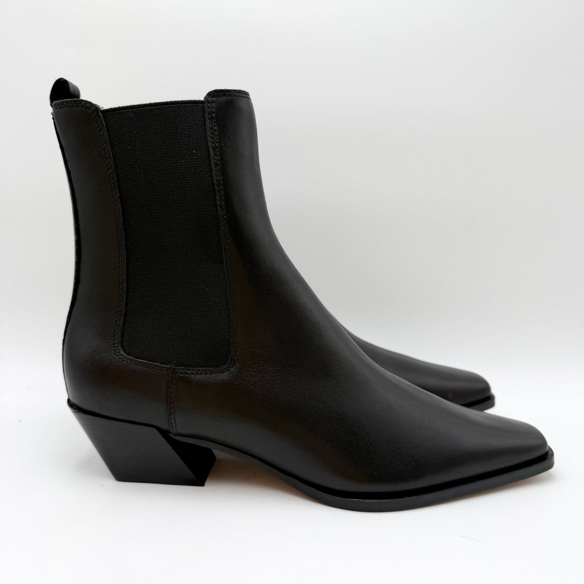 Steve Madden Womens Evan Ankle Booties Size 9.5 M Black Leather NWOB