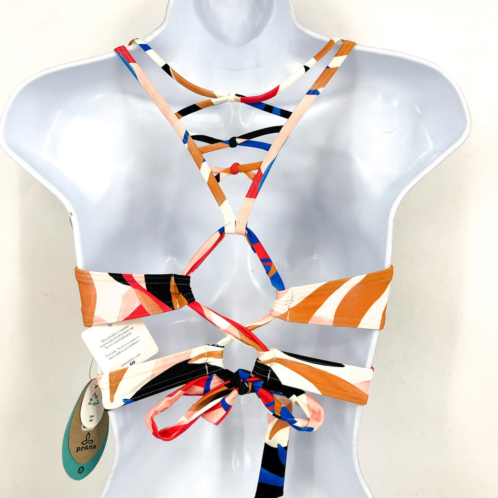 PRANA Women's Atalia Bikini Top XS Tropics Print Floral Racer Back NWT
