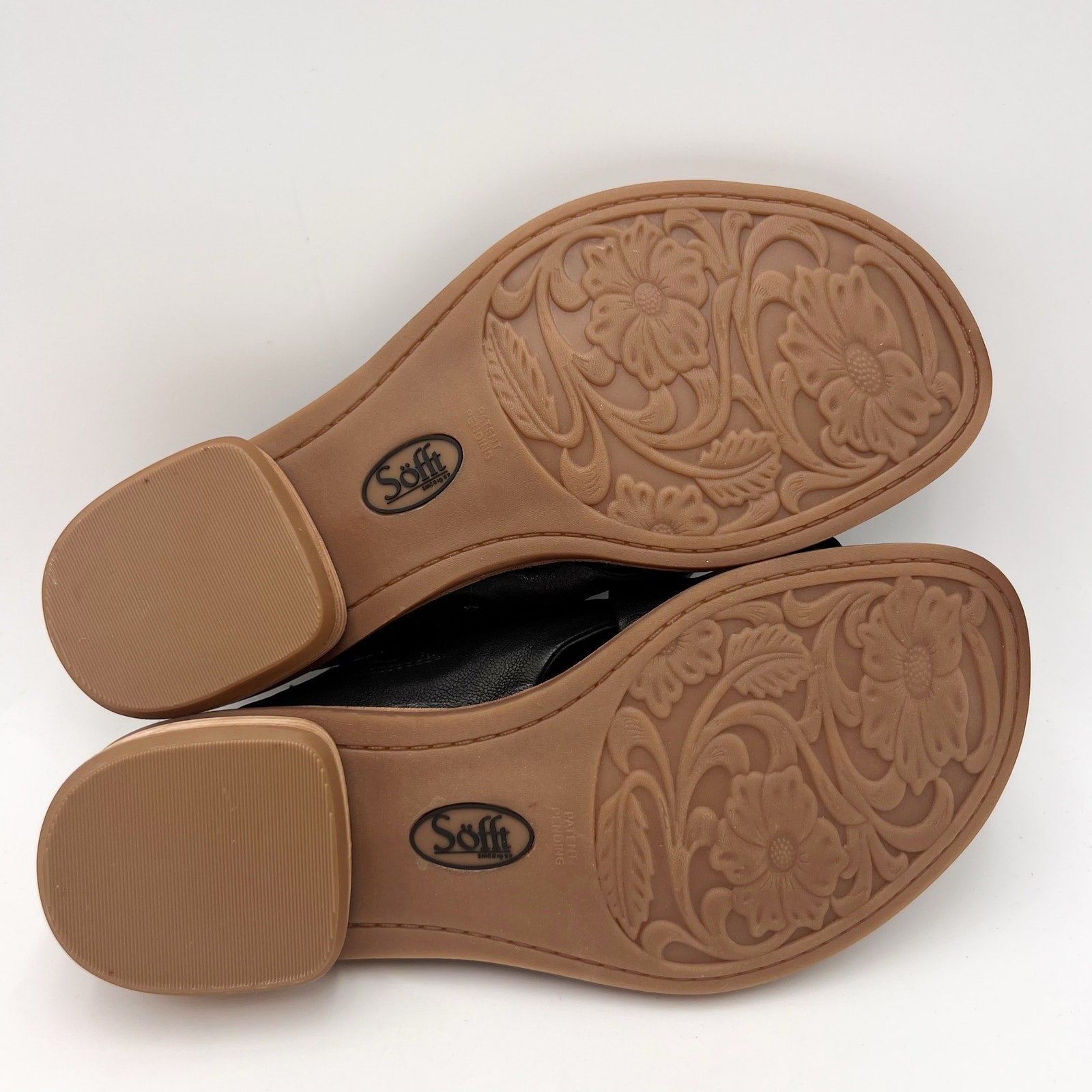 Sofft Womens Fallon Slide Sandals Size 6 M Black Leather Slip On NWOB