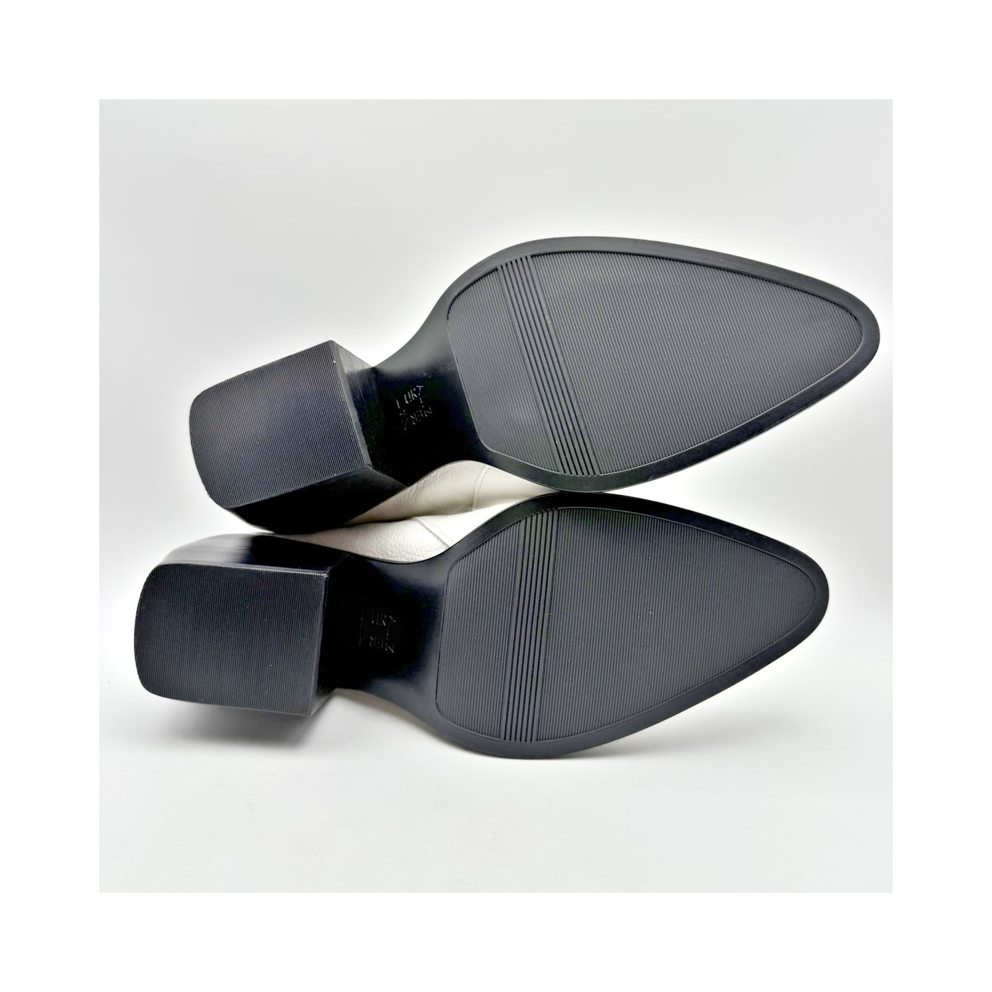 Naturalizer Womens Fairmont Mules US 12 M EU 43 White Leather Slip On NWOB