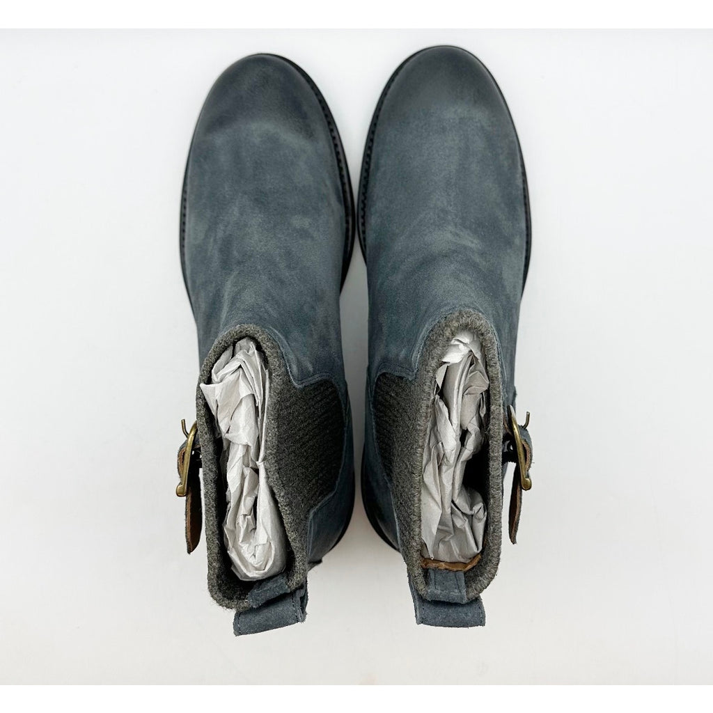 Cammina Womens Salerno Ankle Boots Size 9.5 Smoke Blue Green Suede NIB