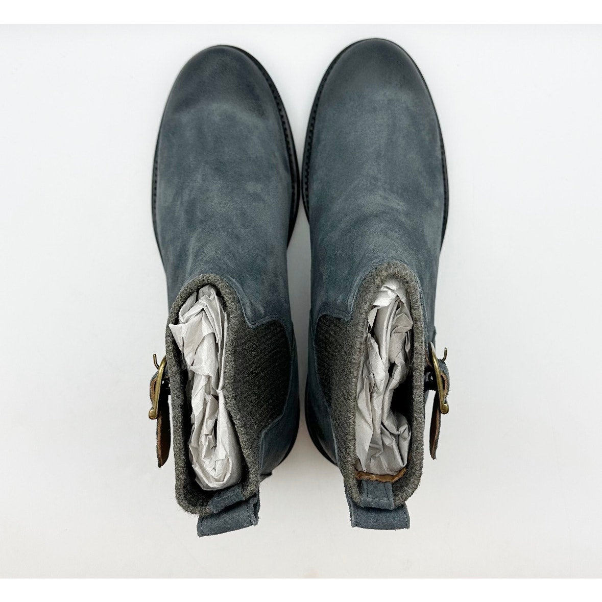 Cammina Womens Salerno Ankle Boots Size 9.5 Smoke Blue Green Suede NIB