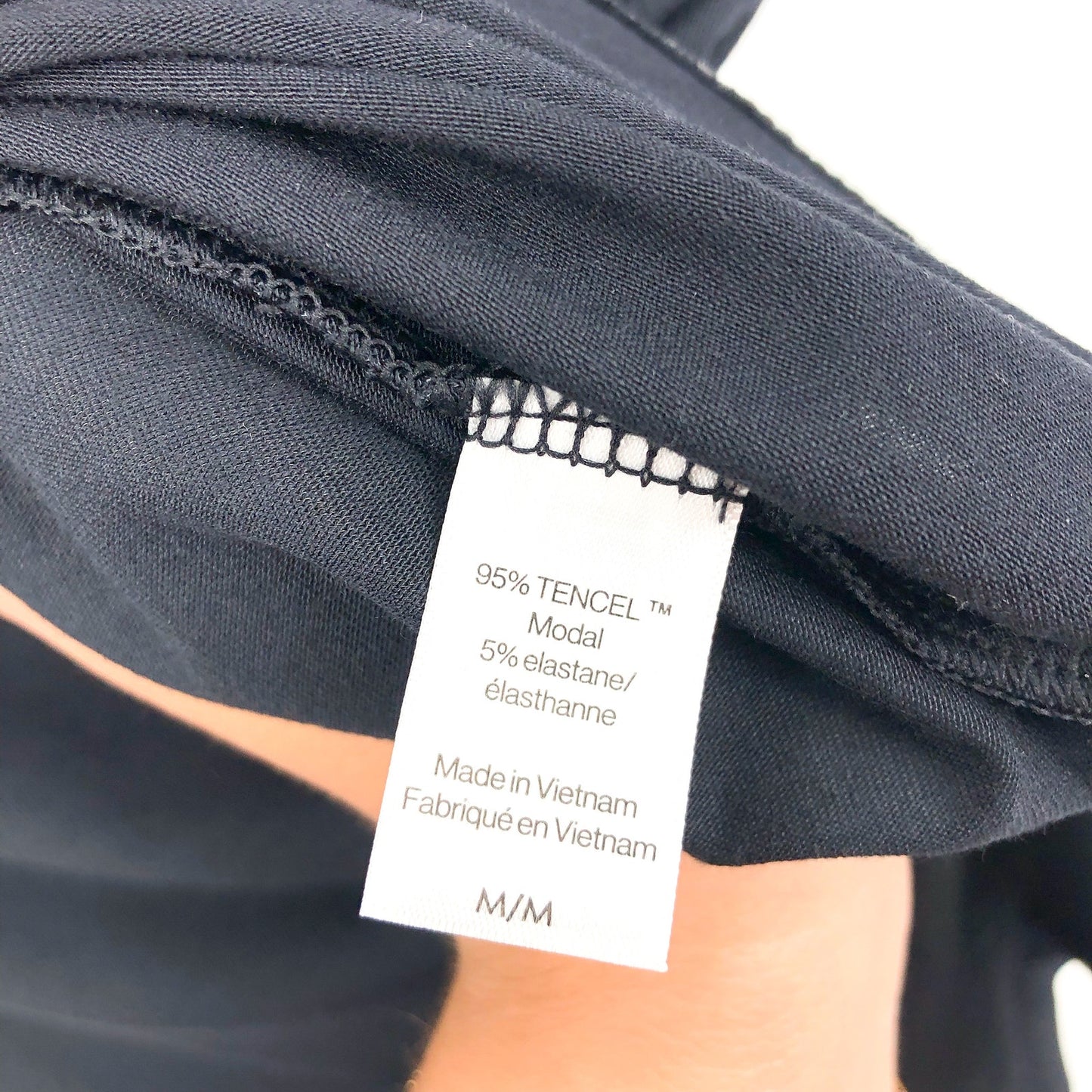 EBERJEY Gisele Short Sleeve Cropped PJ Set Medium Black Pink TENCEL Modal NWT