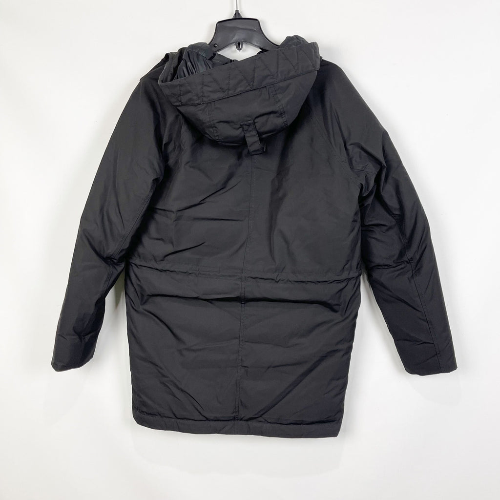 Everlane Mens The Renew Long Parka Coat XS Black Primaloft Hood Extra Heavy NWT