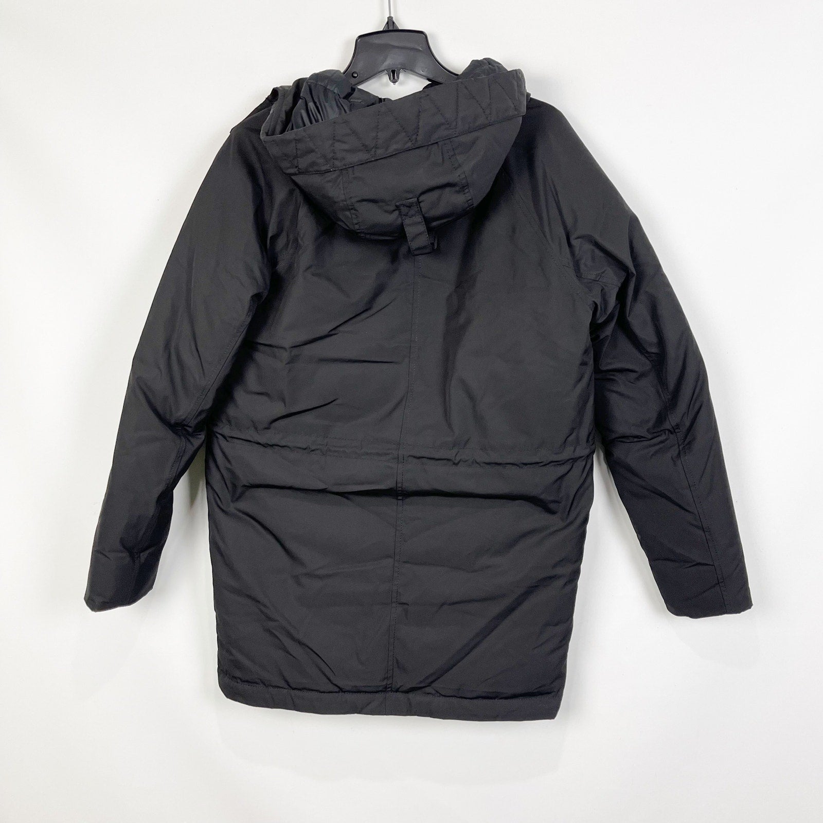 Everlane Mens The Renew Long Parka Coat XS Black Primaloft Hood Extra Heavy NWT