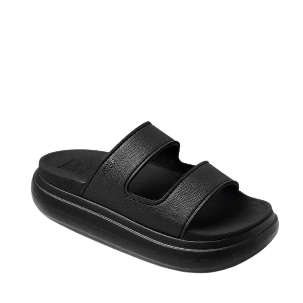 Reef Womens Cushion Bondi 2 Bar Slide Sandals Size 10 EU 41 Black Platform NWT