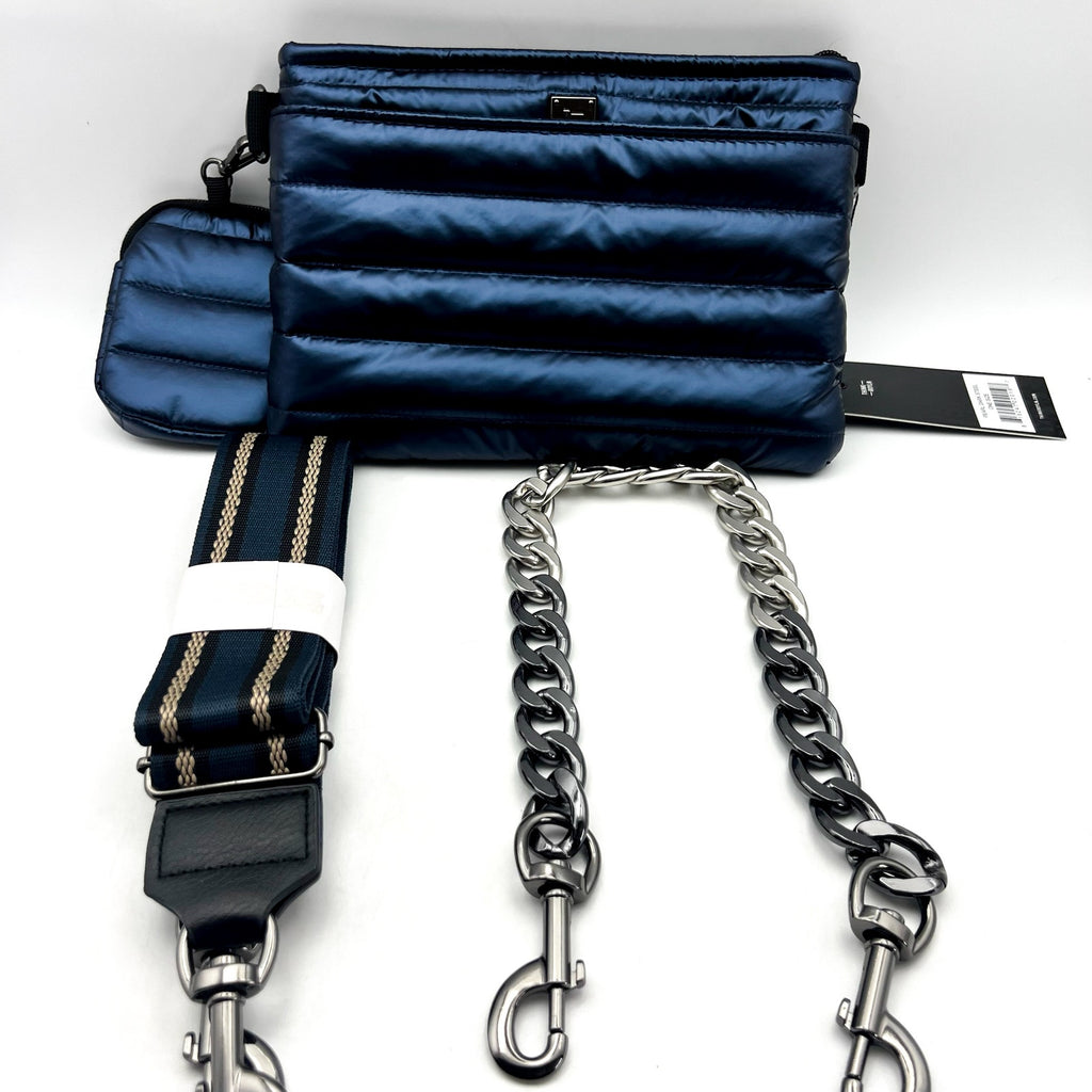 THINK ROYLN Downtown Crosswalk Crossbody Bag Blue Pearl Indigo One Size NWT