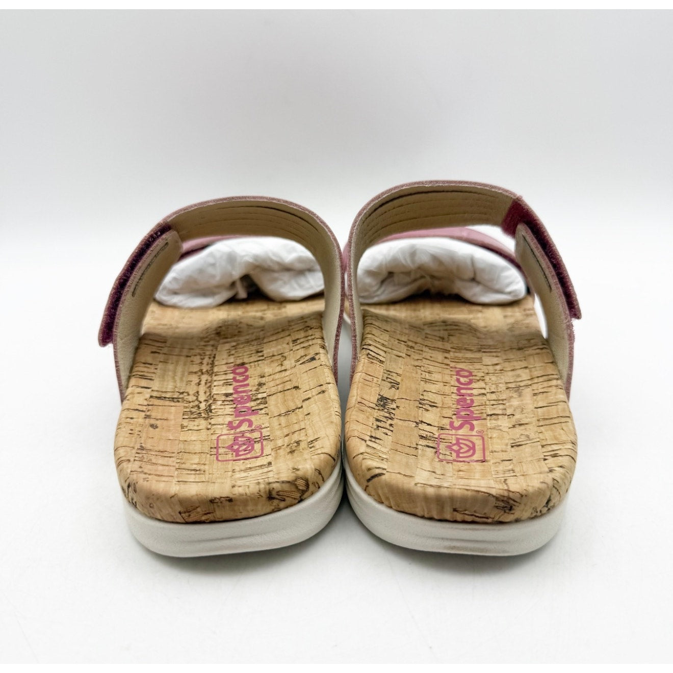 Spenco Women's Layla Slide Sandals Size 8.5 Pink Mauevewood Straps NIB