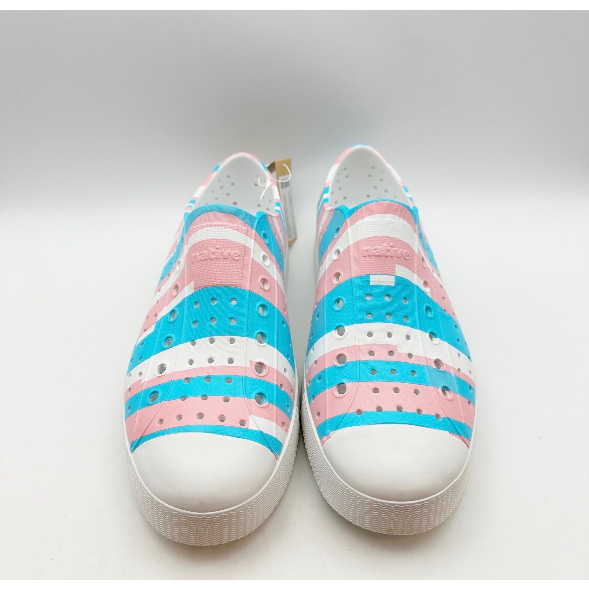 Native Mens Jefferson Slip On Shoes Size 10 White Multicolor EVA Waterproof NWOB