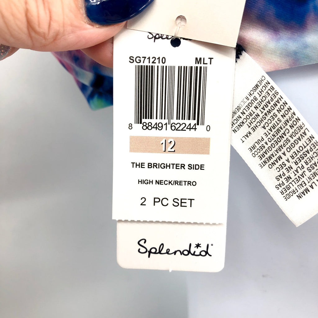 SPLENDID Girls' Brighter Side Hi Neck Two Piece Set 12 Multicolor Reversible NWT