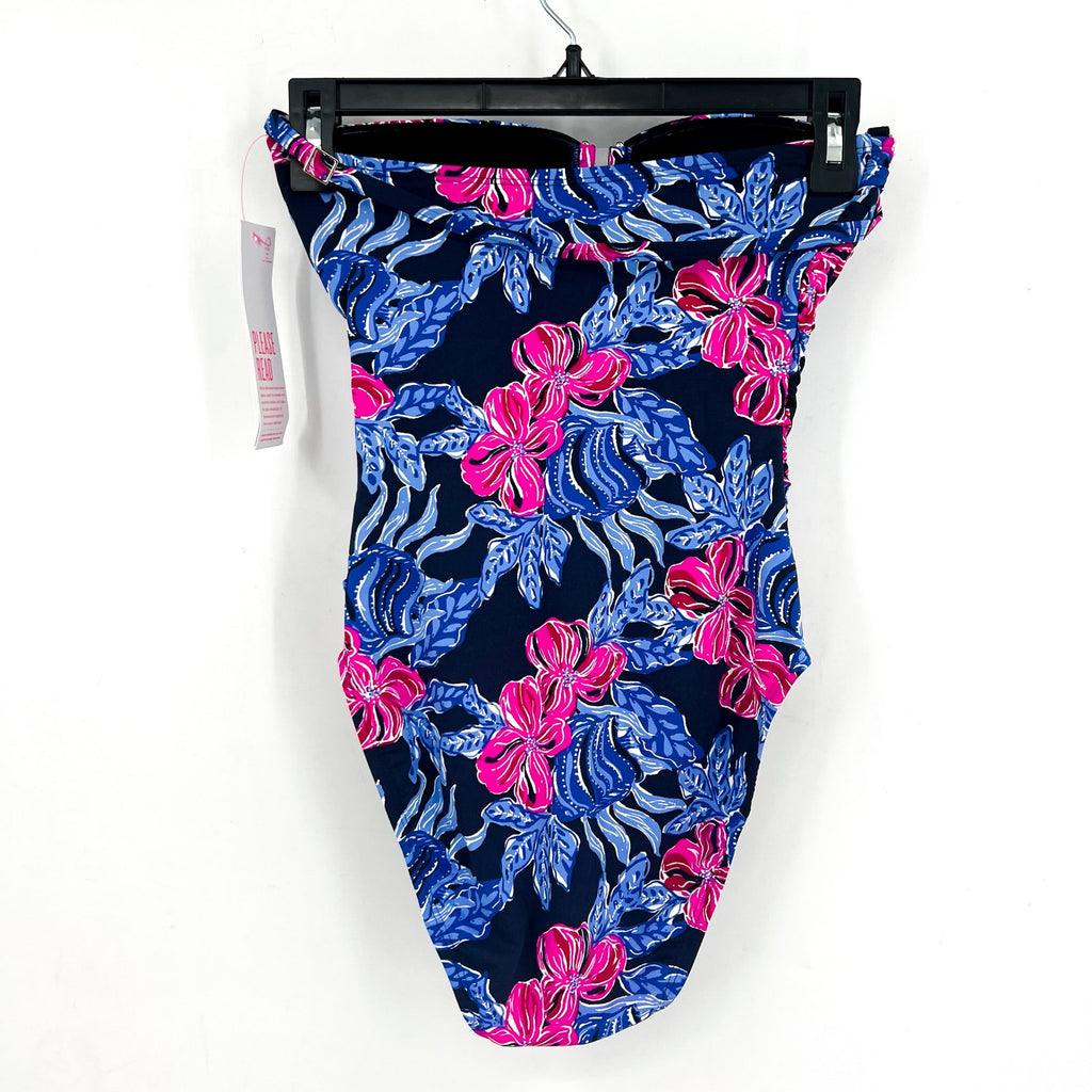 LILLY PULITZER Farlee One-Piece Swimsuit Size 0 Blue Pink Low Tide Navy NWT