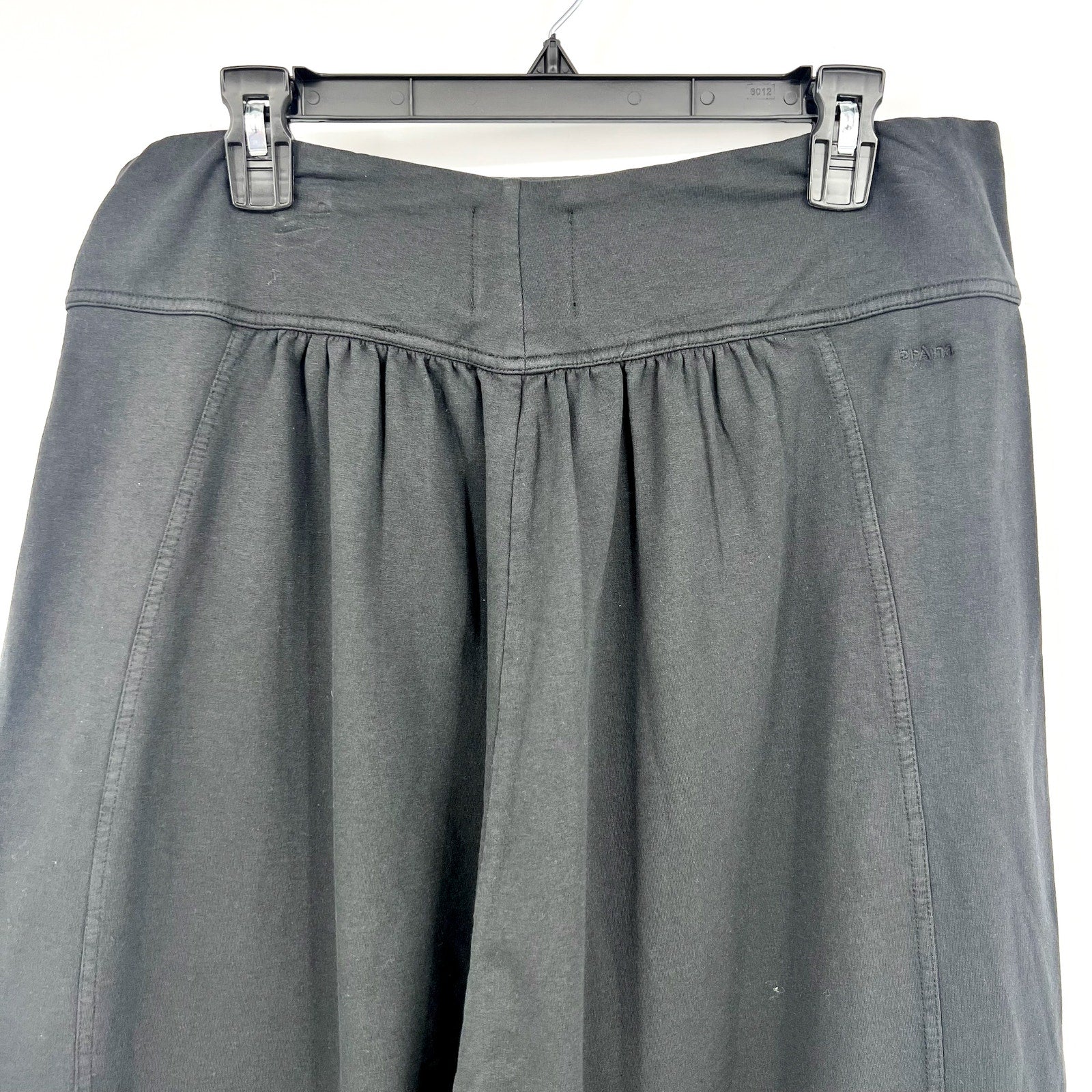 PRANA Mindful Movement Harem Pants Large Black Casual Ankle Pull On Knit NWT