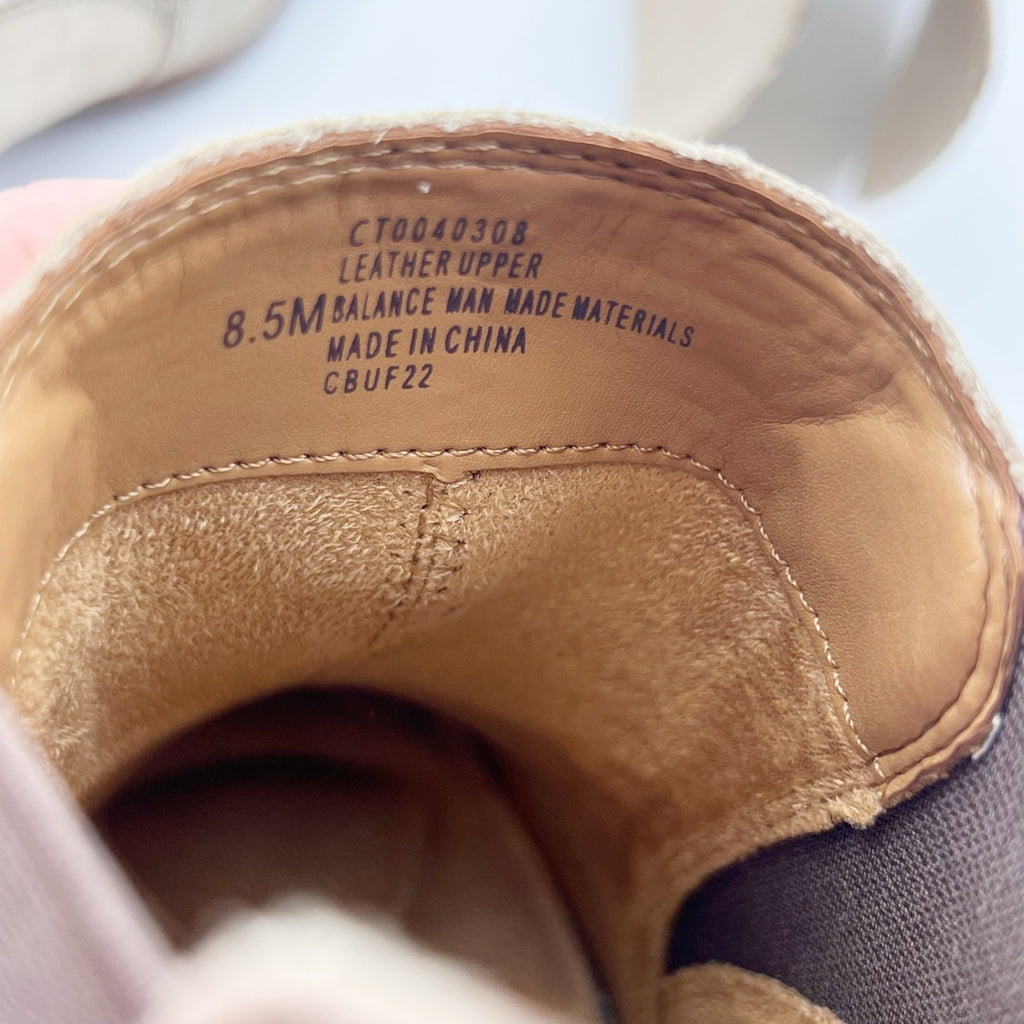 Comfortiva Womens Bailey Ankle Booties Size 8.5 EU 40 Tan Light Grey Leather NIB