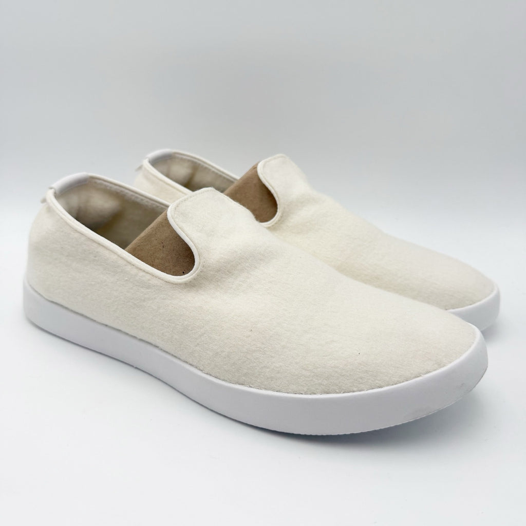 AllBirds Mens Wool Lounger Casual Sneakers Size 8 EU 40.5 White Slip On NIB