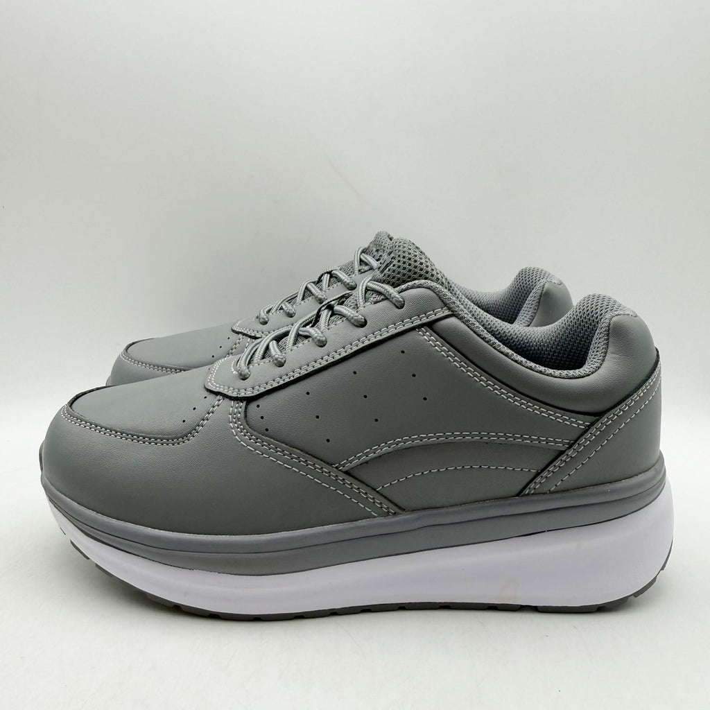 Propet Womens Ultima Sneakers US 6.5 Extra Wide Grey White Leather NIB