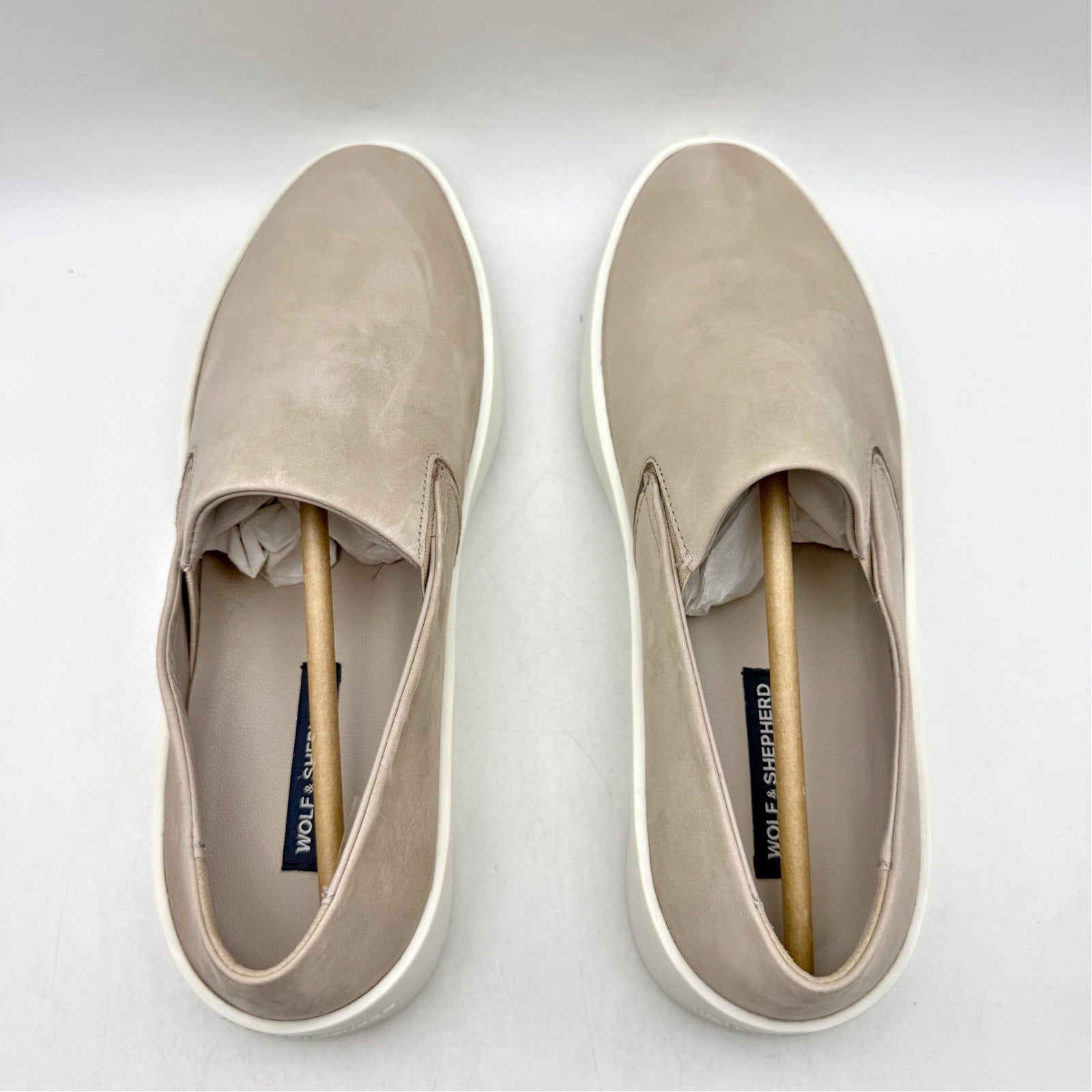 Wolf & Shepherd Cruise Slip On Shoes Mens 7.5 Womens 9 Gray White NIB