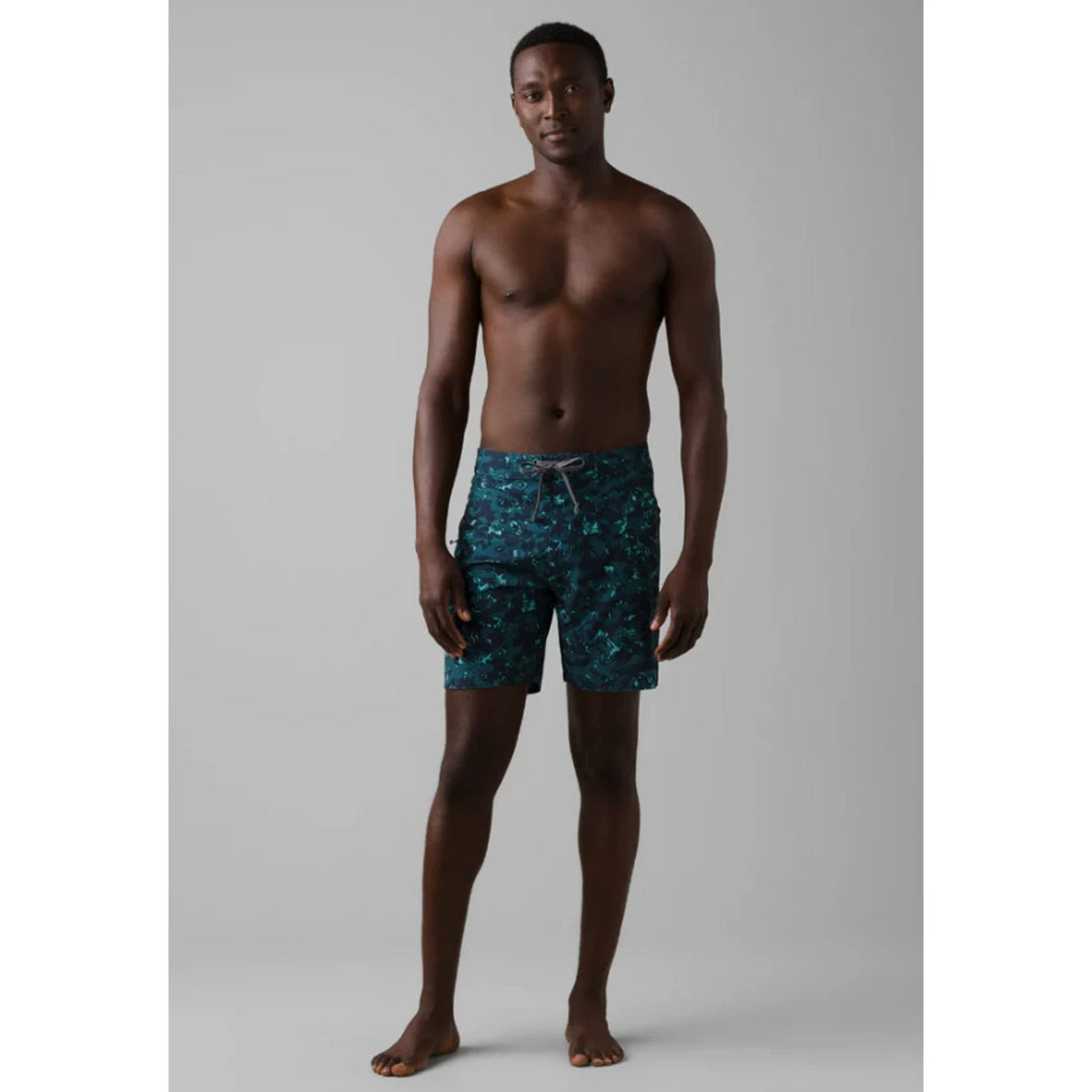 PRANA Men's Fenton Board Shorts Size 38 XL Bluefin Camo 9" Inseam UPF 50+ NWT