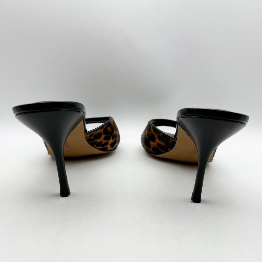 Vince Camuto Womens Prynn Heel Sandals US 11 M EU 42.5 Brown Black Calf Hair NIB