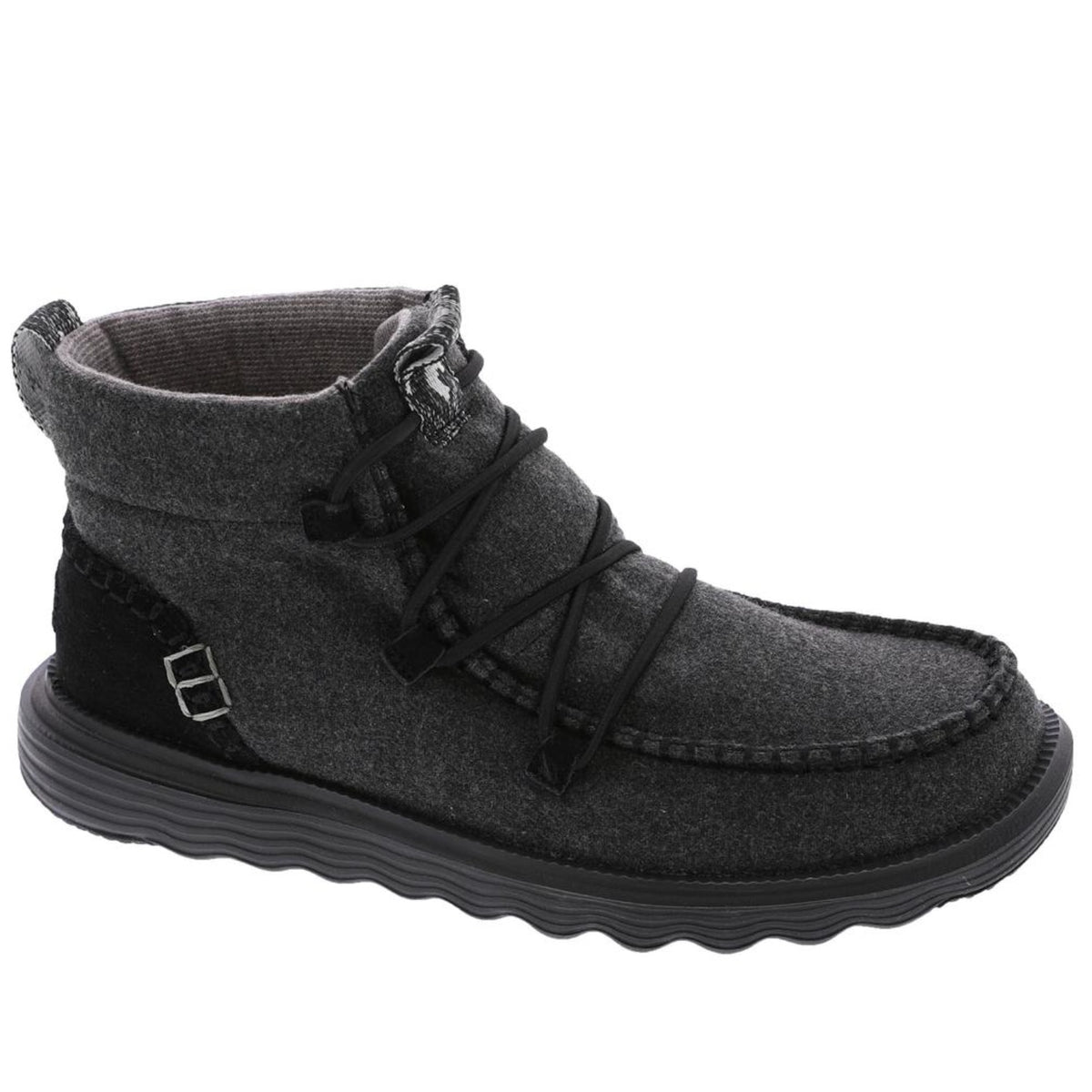 Hey Dude Womens Reyes Ankle Boots Size 8 EU 39 Black Gray NIB