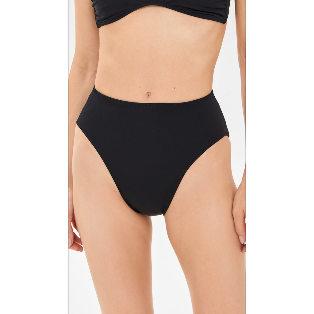 NORMA KAMALI Women's Underwire Bikini Bottom XL Black High Waist NWT