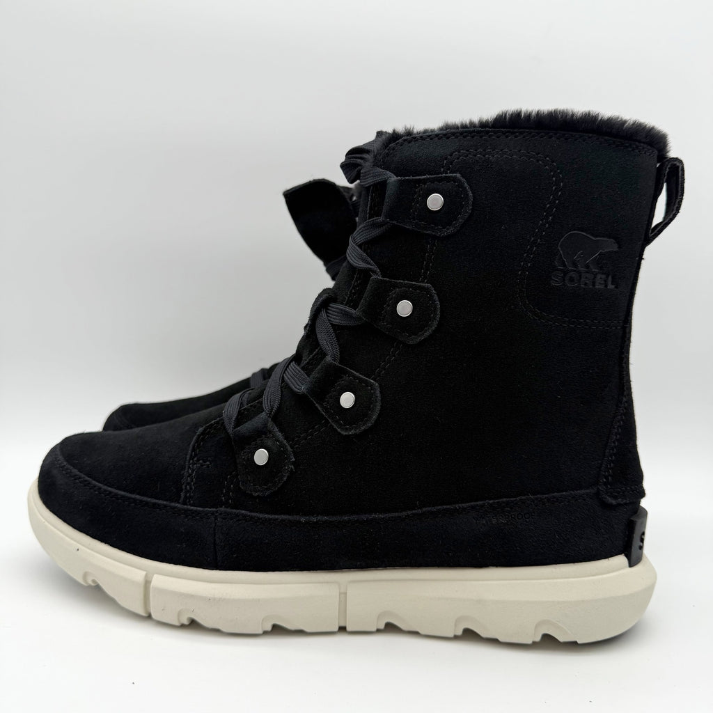 Sorel Womens Explorer Next Joan Winter Boot US 9.5 Black Leather Waterproof NIB