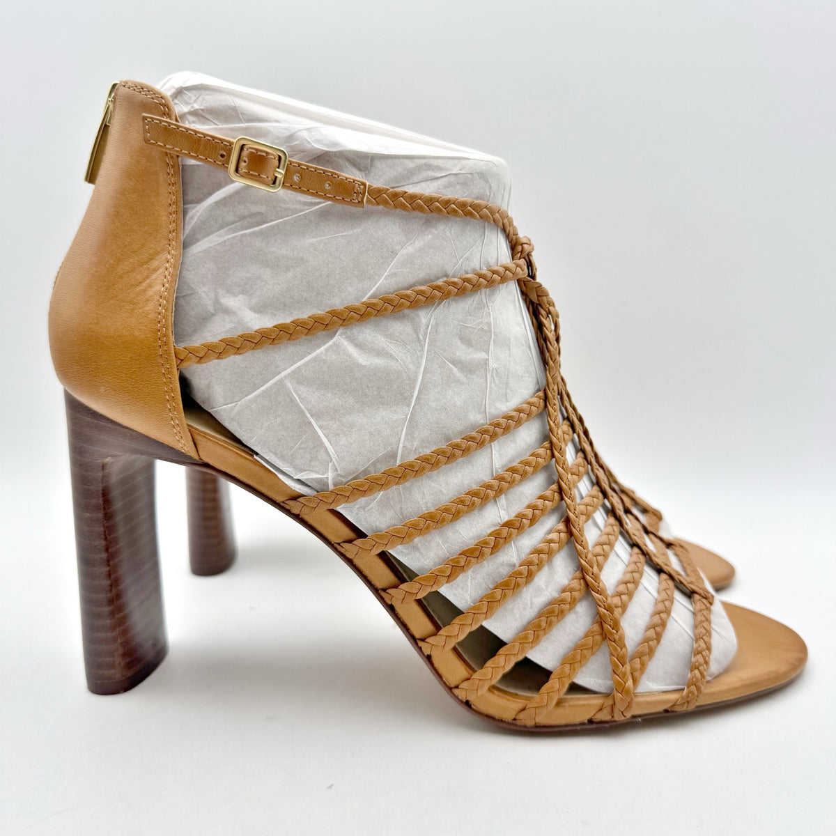 Vince Camuto Womens Ariah Heeled Sandals US 11 EU 43 Brown Leather NWOB