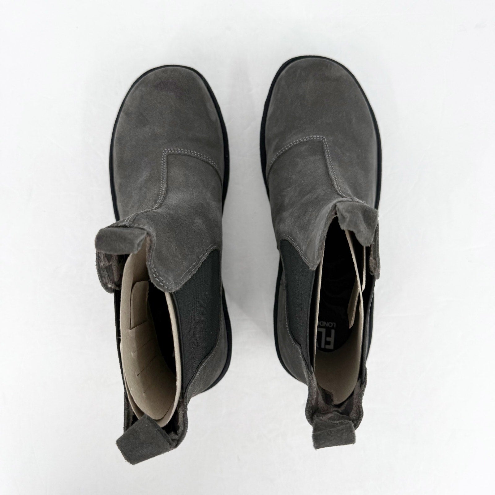 Fly London Womens TRIG514FLY Ankle Chelsea Bootie EU 38 US 8 Grey Suede NIB