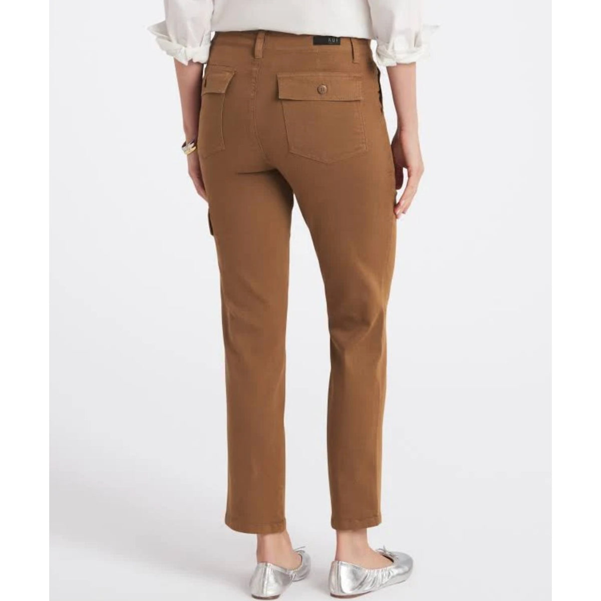 KUT FROM THE KLOTH Cargo Pants Size 12 Brown Autumn Ankle Straight Leg  NWT