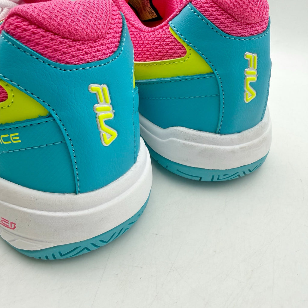 FILA Womens Double Bounce 3 Pickleball Athletic Shoes Size 7.5 Blue Pink NIB