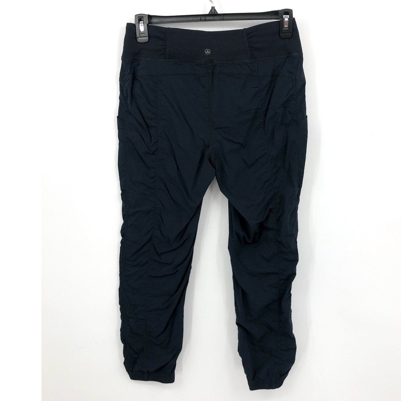 PRANA Women's Koen Jogger Pants Medium Black Mid Rise Elastic Waist NWT 2055081