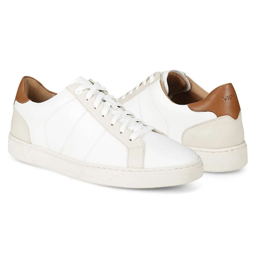Vionic Mens Lucas ll Sneakers US 11 EU 44 White Leather Comfort Orthotic NWOB
