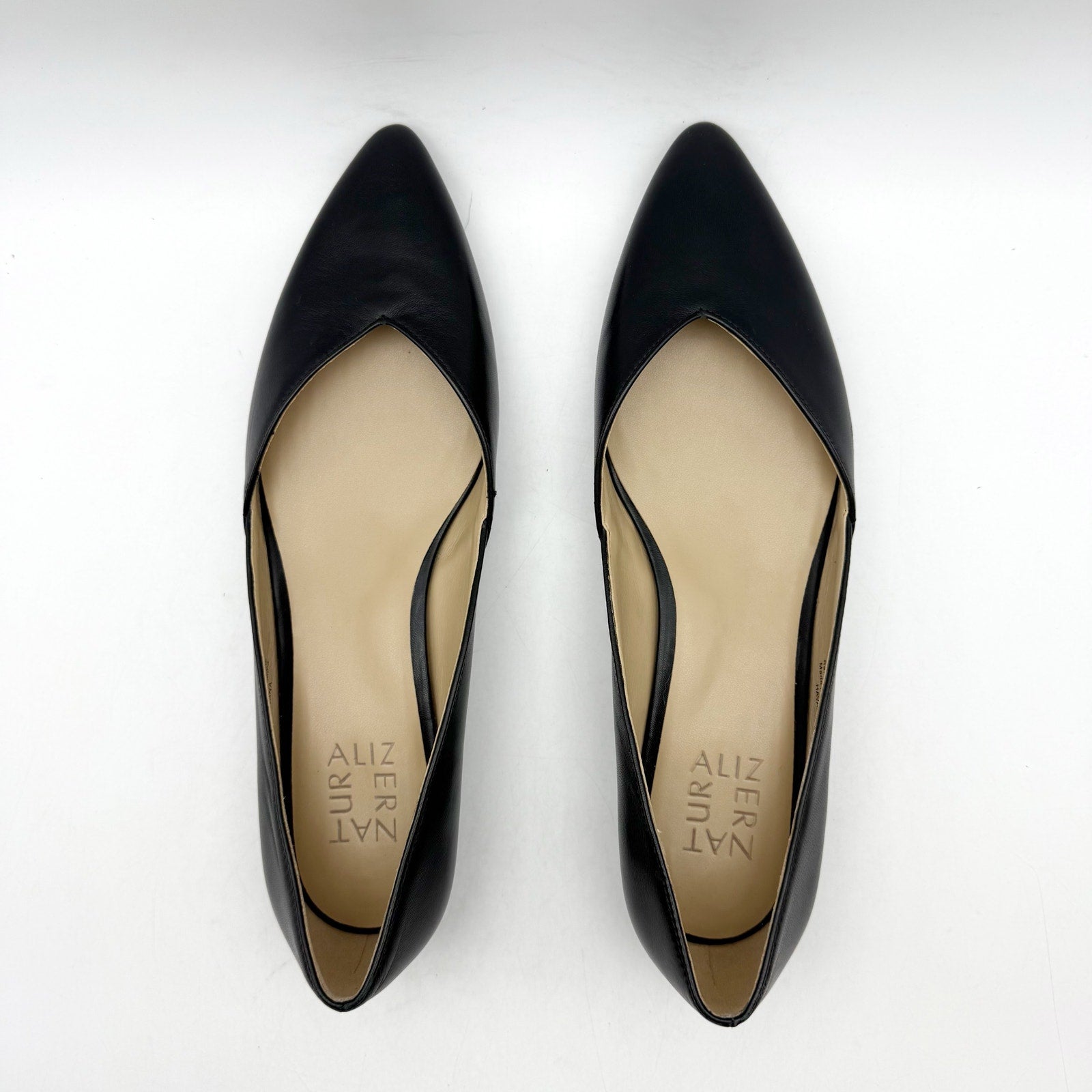 Naturalizer Womens Havana Flats Size 6 M EU 36 Black Leather NIB