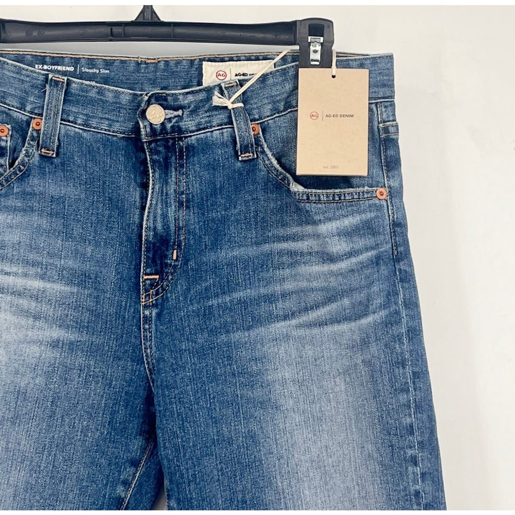 AG ADRIANO GOLDSCHMIED Women's Ex-Boyfriend Jeans Size 26R Blue Landmark NWT